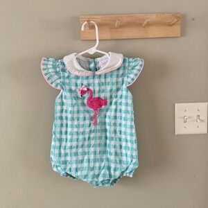 Stitchy Fish 24M flamingo romper